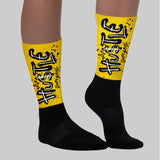 Yellow Ochre 6s DopeSkill Sublimated Socks Hustle Graphic
