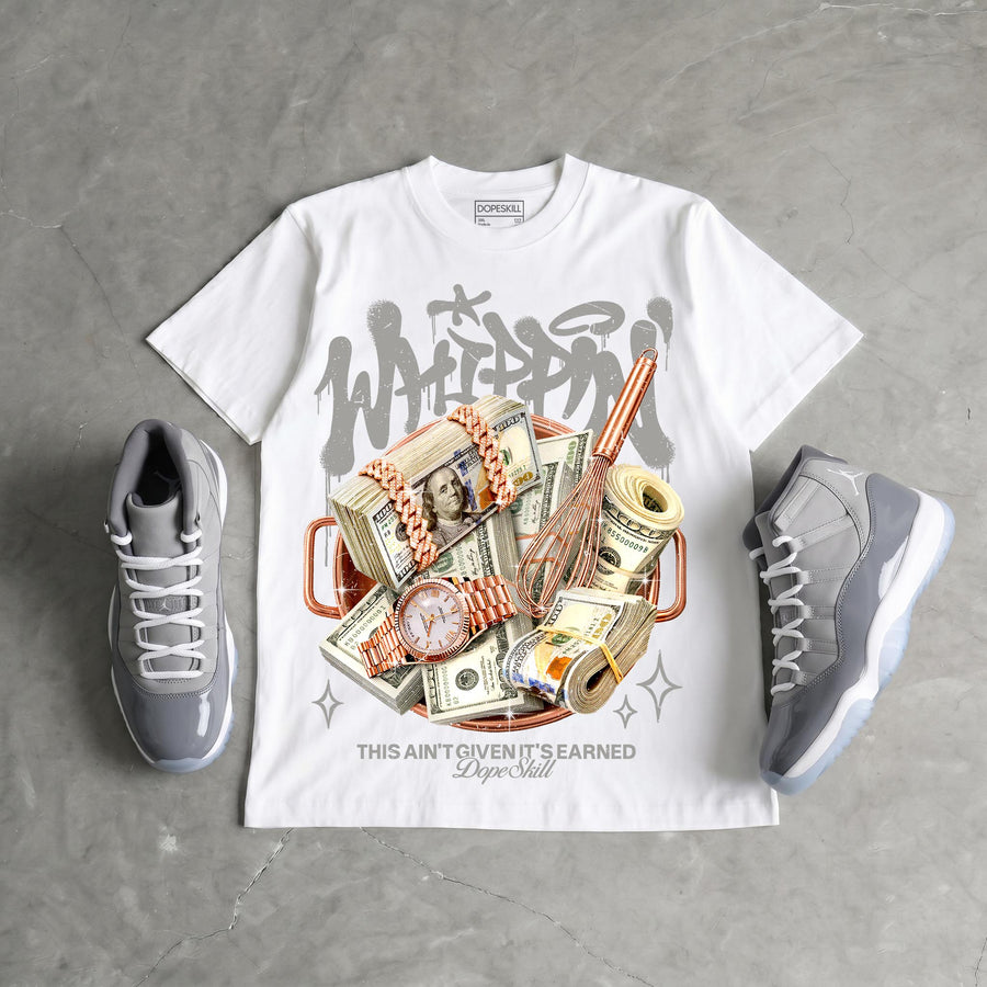 Cool Grey 11s DopeSkill T-Shirt Whippin Graphic