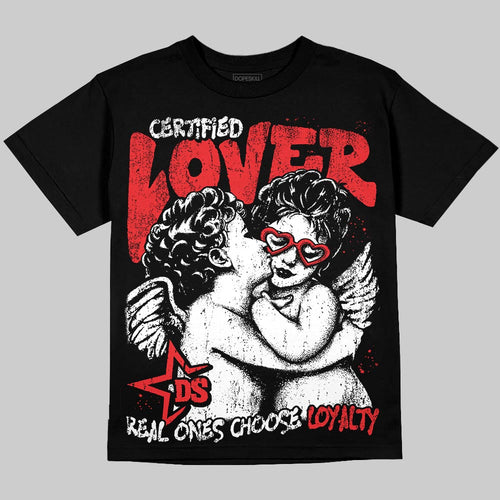 AJ 13 Chicago True Red Cherry DopeSkill Oversize Print T-Shirt Real Ones Choose Loyalty Graphic