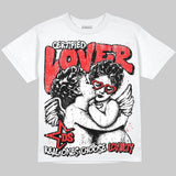 AJ 13 Chicago True Red Cherry DopeSkill Oversize Print T-Shirt Real Ones Choose Loyalty Graphic