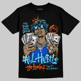 Royal Blue 'All Hustle No Luck' DopeSkill Graphic T-Shirt