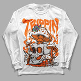 Orange Black White DopeSkill Long Sleeve T-Shirt Trippin Graphic