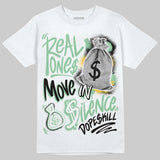 Kayano 12.1 White/Menthol DopeSkill T-Shirt Real Ones Move In Silence Graphic