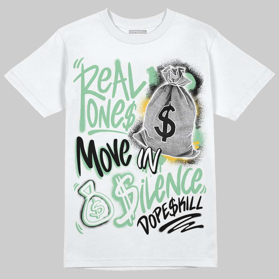Kayano 12.1 White/Menthol DopeSkill T-Shirt Real Ones Move In Silence Graphic