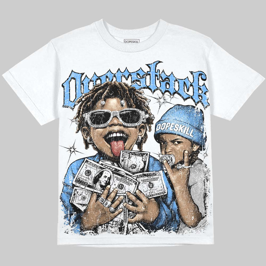 Black University Blue 5s DopeSkill Oversize Print T-Shirt Overstack Graphic