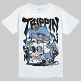Black University Blue 5s DopeSkill T-Shirt Trippin Graphic