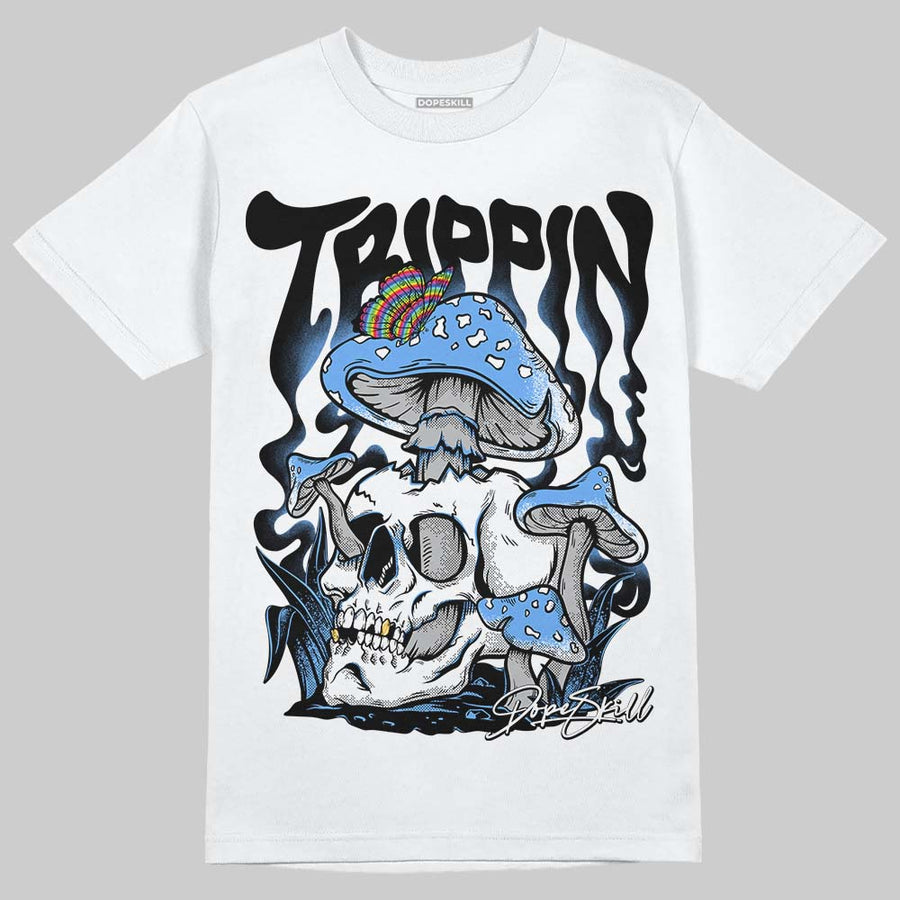 Black University Blue 5s DopeSkill T-Shirt Trippin Graphic