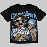 Black University Blue 5s DopeSkill Oversize Print T-Shirt Overstack Graphic