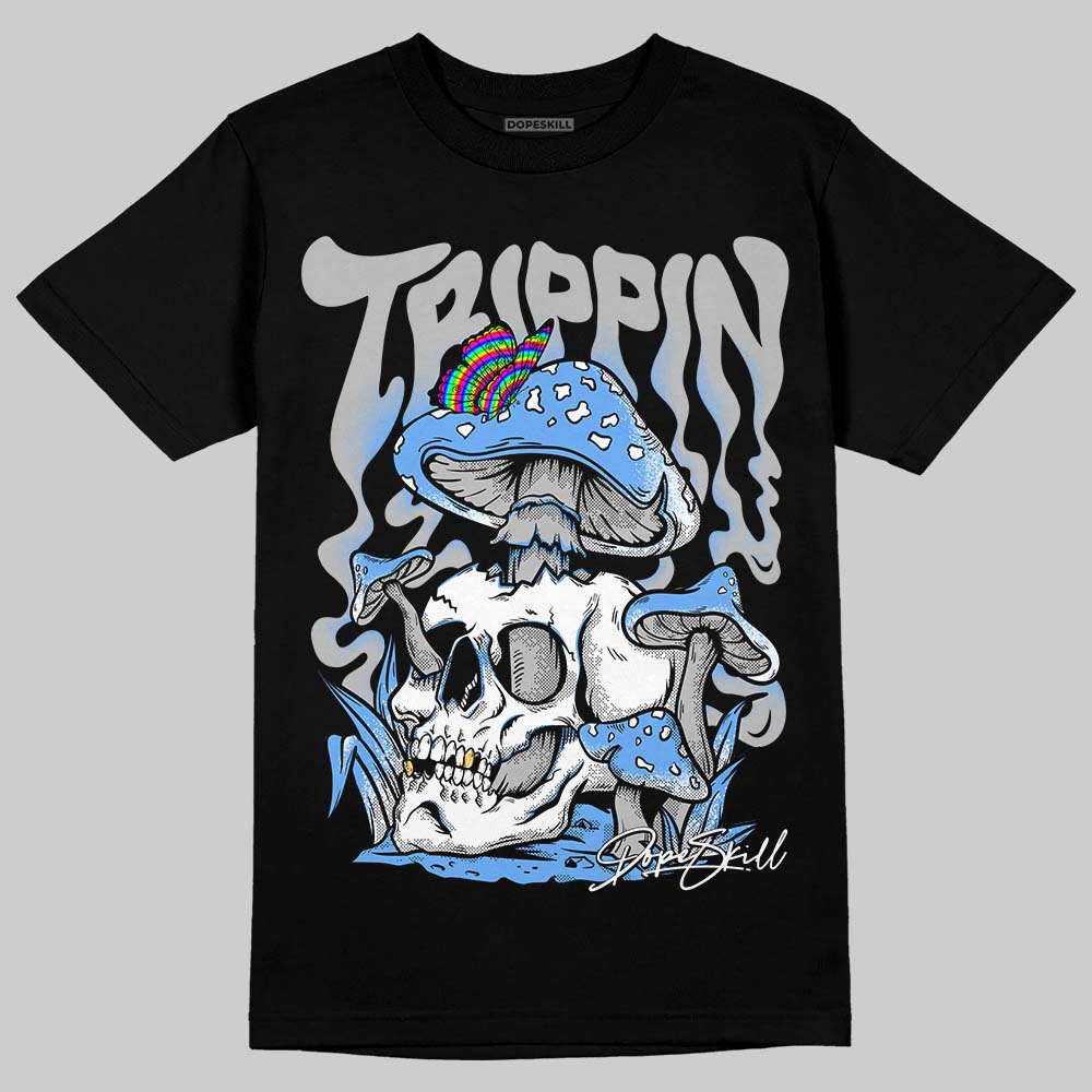 Black University Blue 5s DopeSkill T-Shirt Trippin Graphic