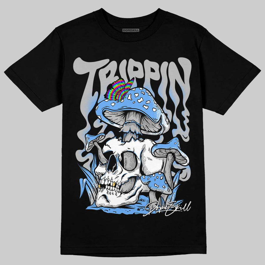 Black University Blue 5s DopeSkill T-Shirt Trippin Graphic