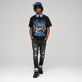 Black University Blue 5s DopeSkill T-Shirt Drip Season Graphic