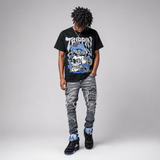 Black University Blue 5s DopeSkill T-Shirt Trippin Graphic