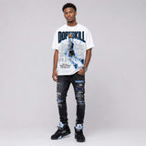 Black University Blue 5s DopeSkill T-Shirt Thunder Dunk Graphic