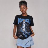 Black University Blue 5s DopeSkill T-Shirt Thunder Dunk Graphic