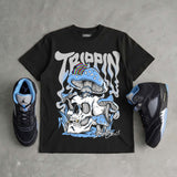 Black University Blue 5s DopeSkill T-Shirt Trippin Graphic