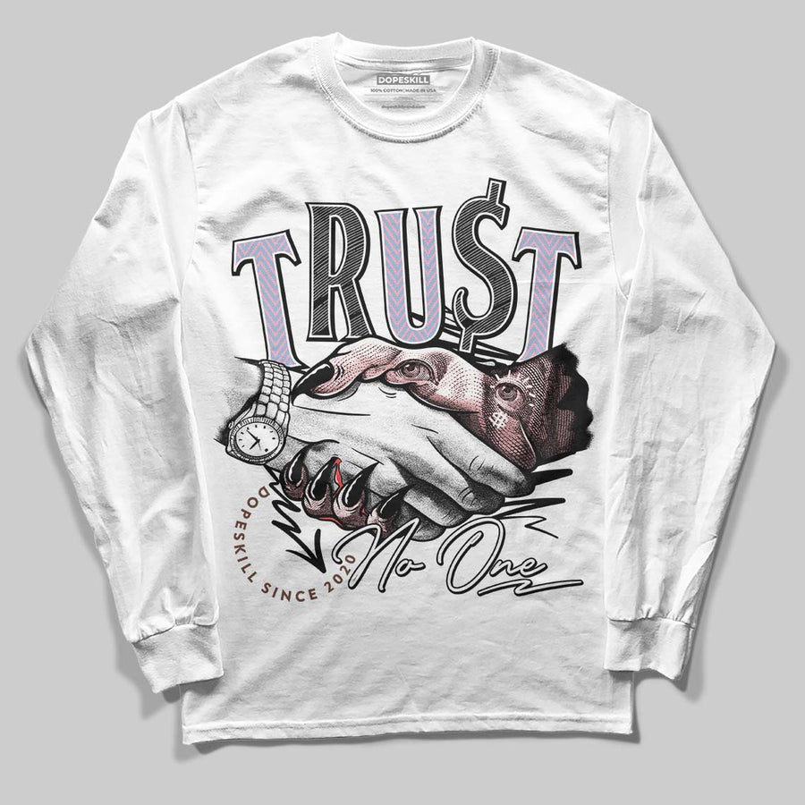 Harris Tweed x Denim Turquoise Dunk DopeSkill Long Sleeve T-Shirt Trust No One Graphic