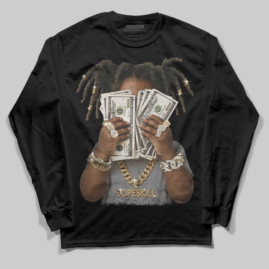 Wolf Grey 5s DopeSkill Long Sleeve T-Shirt Rich Youth Graphic