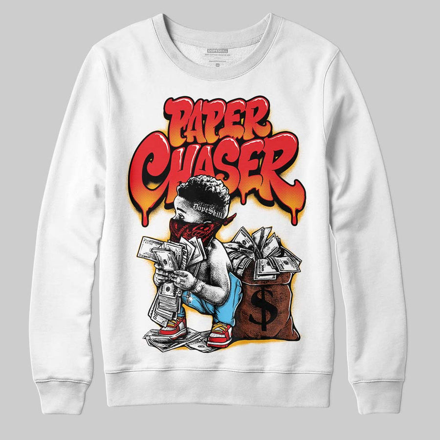Red 'Paper Chaser Boy' DopeSkill Graphic Sweatshirt