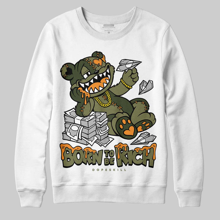 Olive Collection DopeSkill Sweatshirt Born To Be Rich Graphic