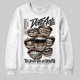 Black Metallic Reimagined 5s DopeSkill Sweatshirt The Mouth With No Droughts Graphic