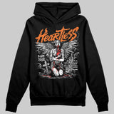 Orange Black White DopeSkill Hoodie Sweatshirt Heartless Graphic