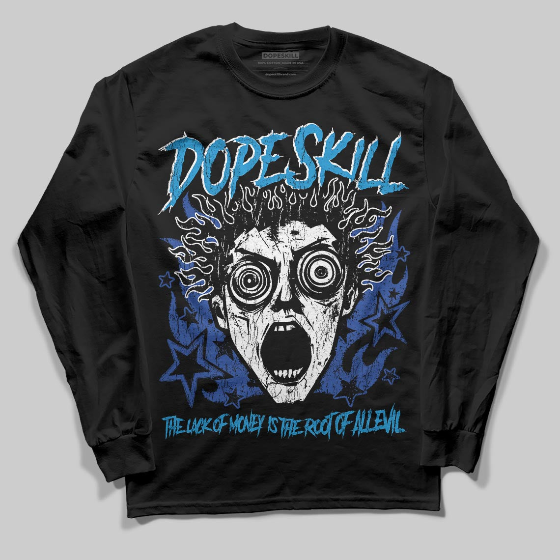 Royal Blue Collection DopeSkill Long Sleeve T-Shirt Root of Evil Graphic