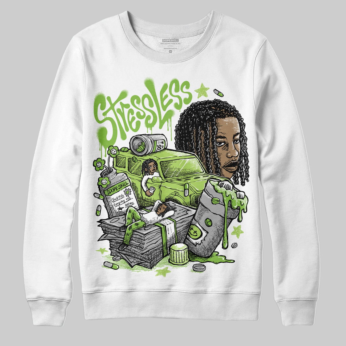 Max 95 OG 'Neon' DopeSkill Sweatshirt Stressless Graphic
