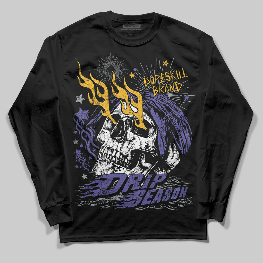 Lakers 4s DopeSkill Long Sleeve T-Shirt Drip Season Graphic