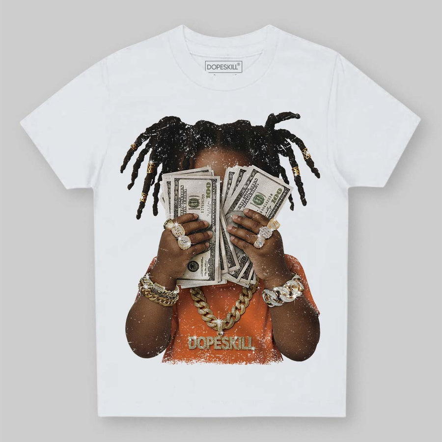 Orange Black White DopeSkill Toddler Kids T-shirt Rich Youth Graphic