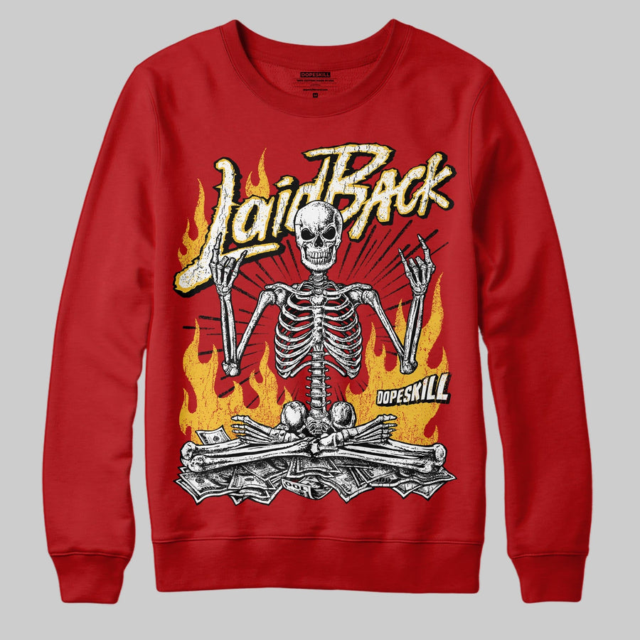 Red 'Laid Back' DopeSkill Graphic Sweatshirt
