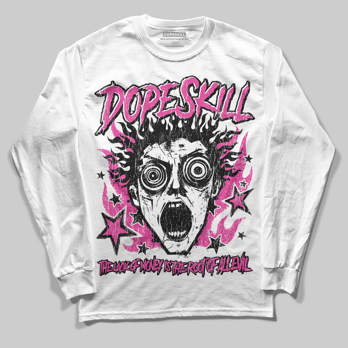 Pink Collection DopeSkill Long Sleeve T-Shirt Root of Evil Graphic