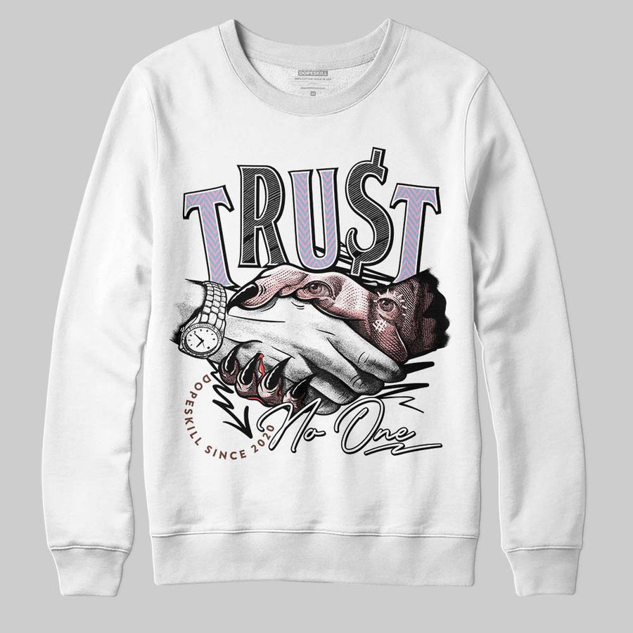 Harris Tweed x Denim Turquoise Dunk DopeSkill Sweatshirt Trust No One Graphic