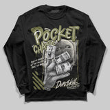 Medium Olive 3s DopeSkill Long Sleeve T-Shirt Pocket Change Graphic