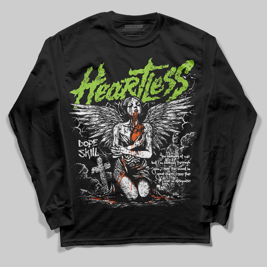 Neon Green Collection DopeSkill Long Sleeve T-Shirt Heartless Graphic