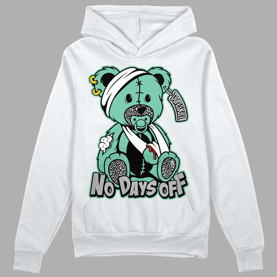 Green Glow 3s DopeSkill Hoodie Sweatshirt Hurt Bear Graphic