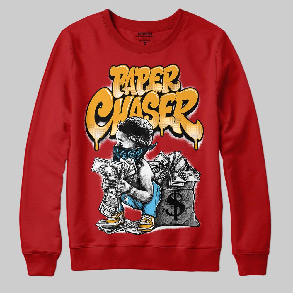 Red 'Paper Chaser Boy' DopeSkill Graphic Sweatshirt