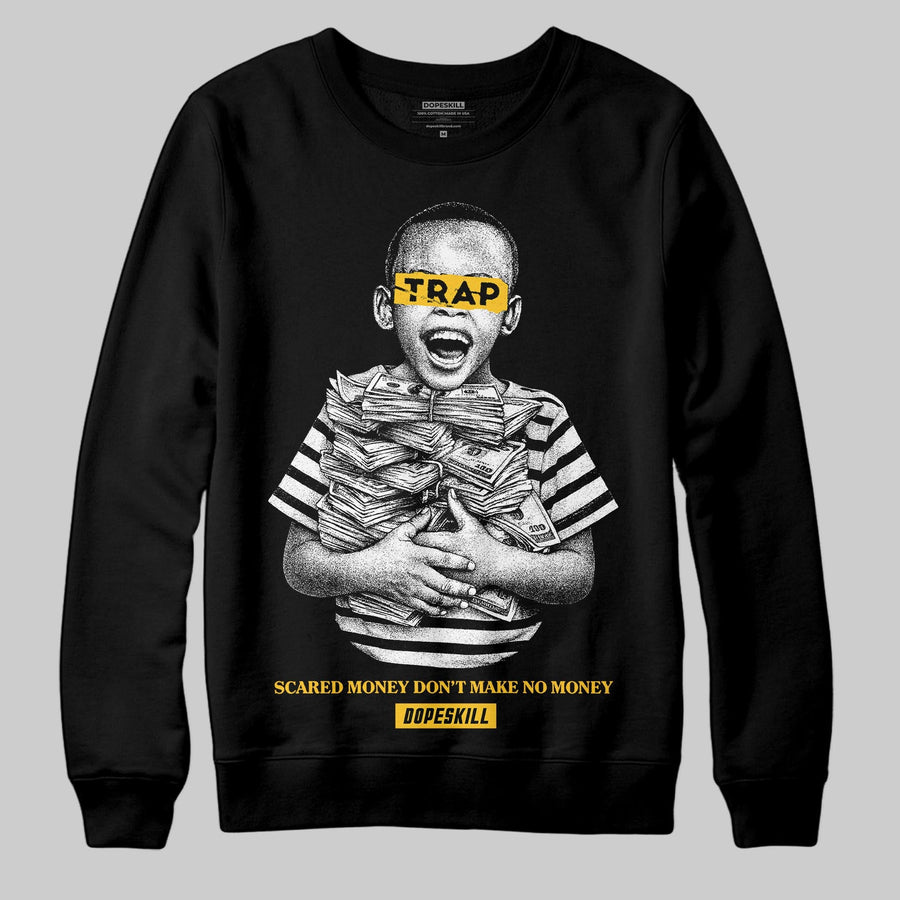 Yellow 'Scared Money Don't Make No Money' DopeSkill Graphic Sweatshirt