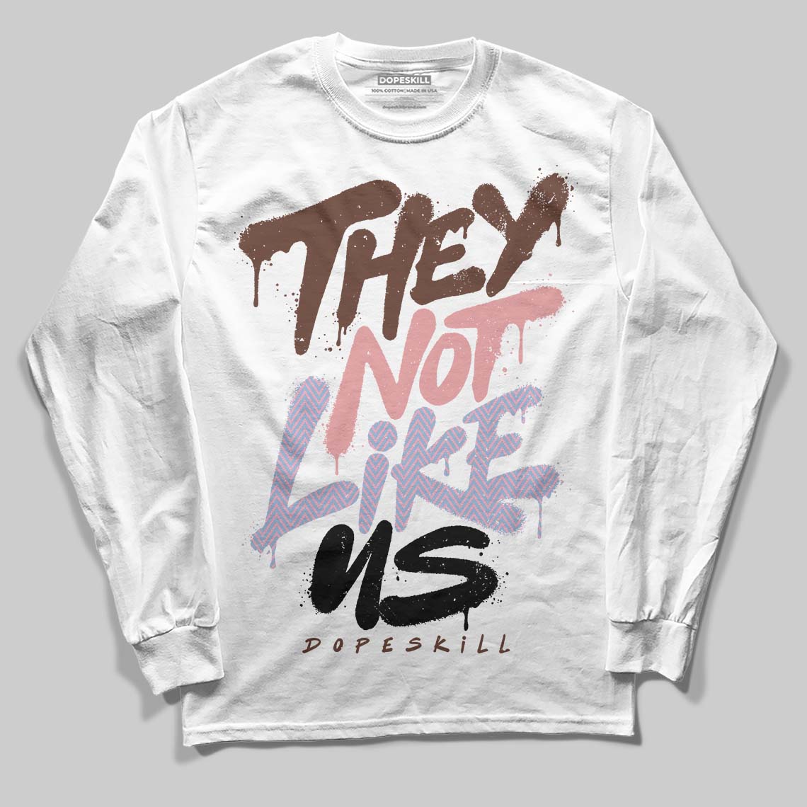 Harris Tweed x Denim Turquoise Dunk DopeSkill Long Sleeve T-Shirt They Not Like Us Graphic
