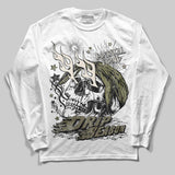 Medium Olive 3s DopeSkill Long Sleeve T-Shirt Drip Season Graphic