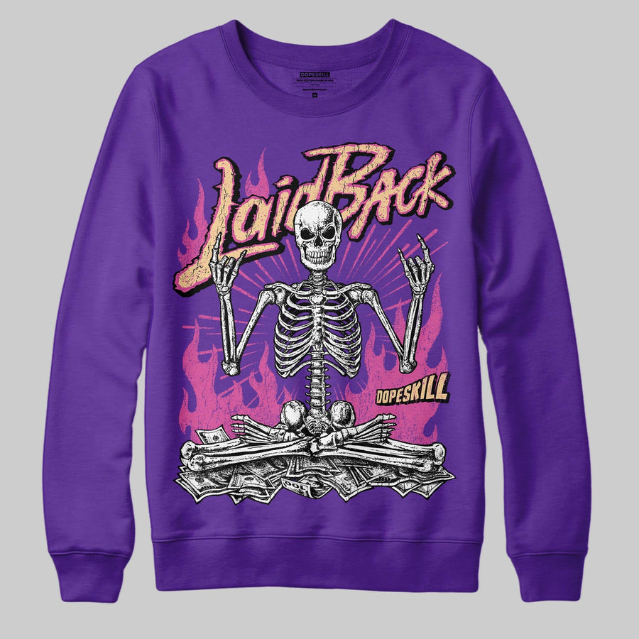 PURPLE 'Laid Back' DopeSkill Graphic Sweatshirt