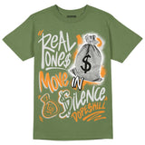 Olive 5s DopeSkill Olive T-shirt Real Ones Move In Silence Graphic
