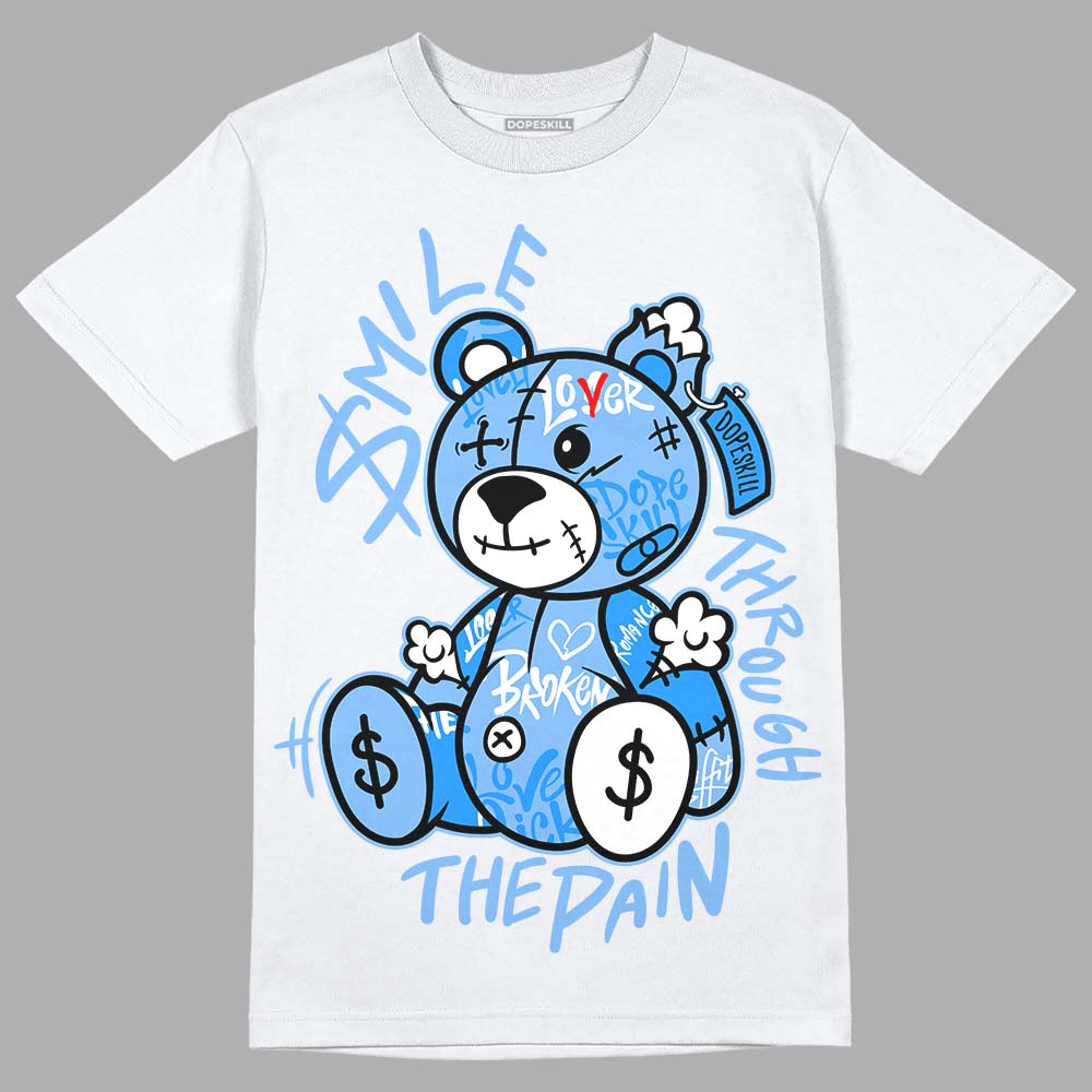 Powder Blue 9s DopeSkill T-Shirt Smile Through The Pain Graphic