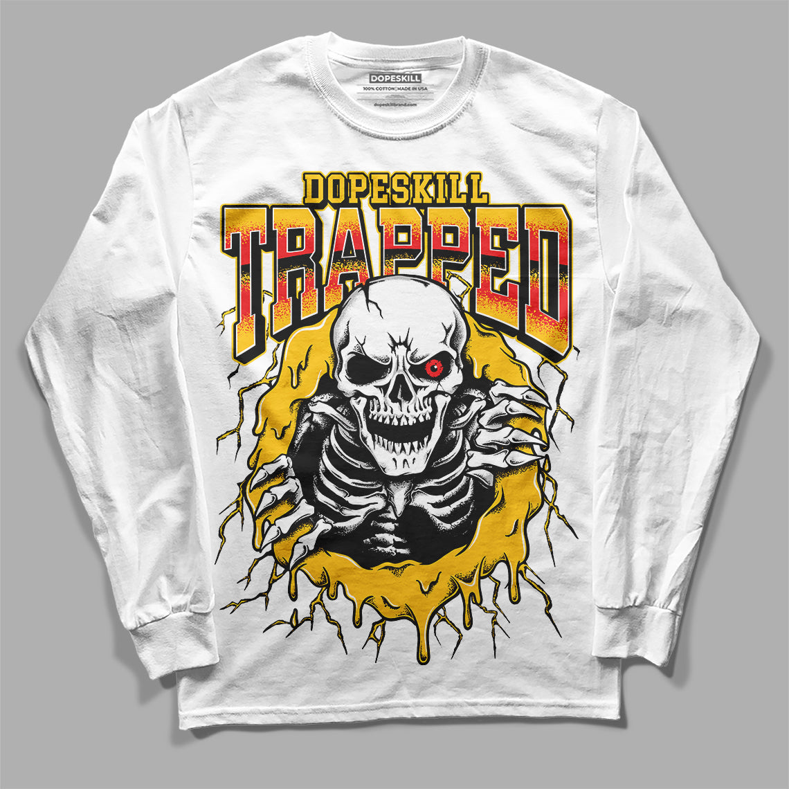 Yellow Collection DopeSkill Long Sleeve T-Shirt Trapped Halloween Graphic