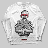 Flight Club 4s DopeSkill Long Sleeve T-Shirt Scared Money Don't Make No Money Graphic