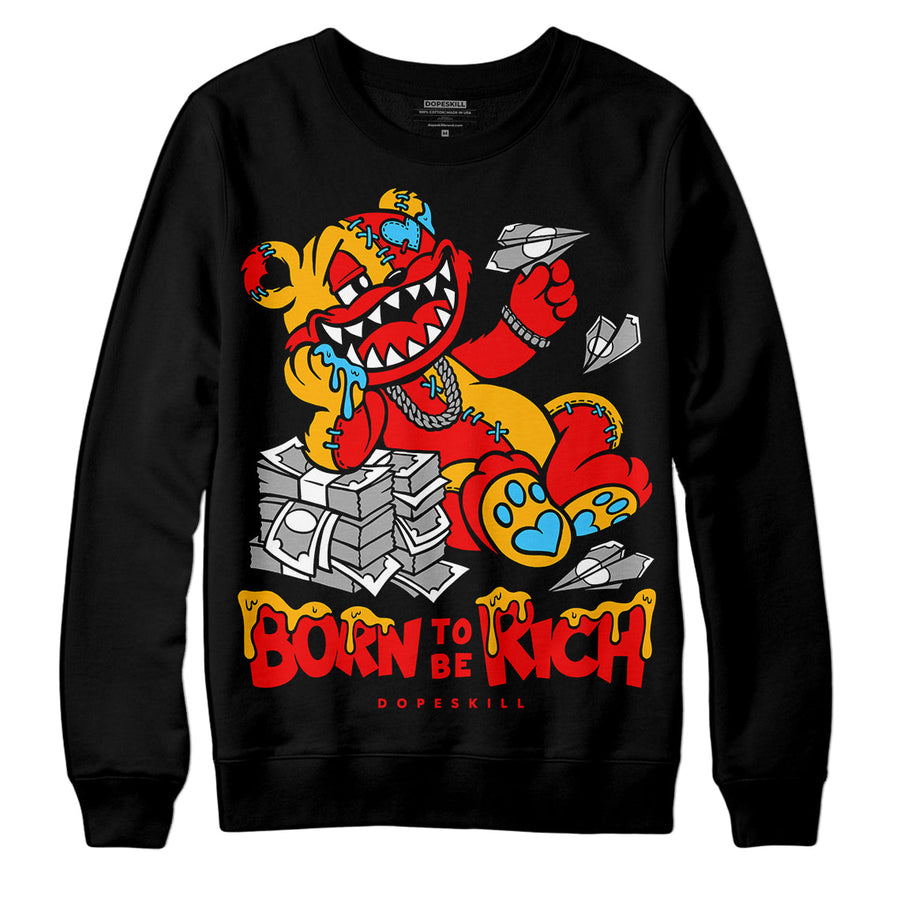 Red Collection DopeSkill Sweatshirt Born To Be Rich Graphic