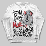 Black Metallic Reimagined 5s DopeSkill Long Sleeve T-Shirt Real Ones Move In Silence Graphic