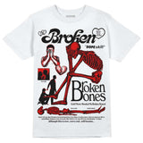 Red Cement 4S DopeSkill T-Shirt Broken Bones Graphic