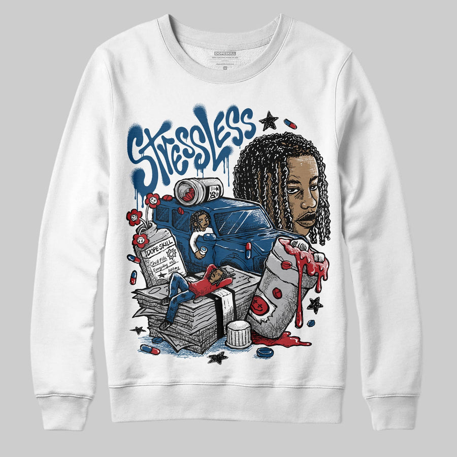 French Blue 12s DopeSkill Sweatshirt Stressless Graphic
