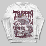 Burgundy 5s DopeSkill Long Sleeve T-Shirt Trippin Graphic
