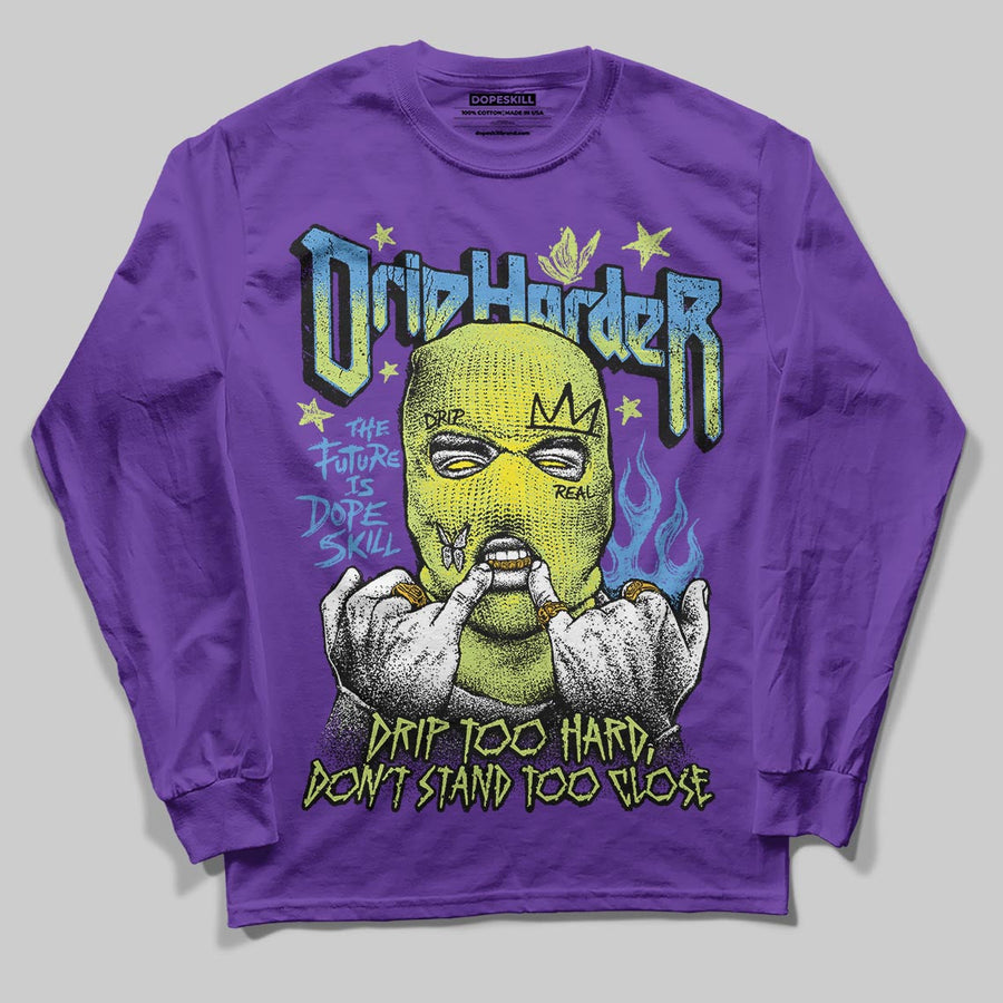 PURPLE Collection DopeSkill Long Sleeve T-Shirt Drip Harder Graphic